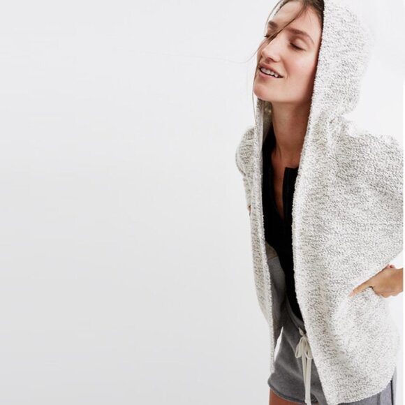 Madewell Women's Textural Hooded Open Jacket S - Picture 2 of 11